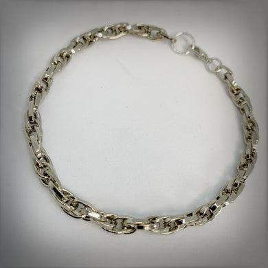 Chain Mail Bracelet in Medium - Silver