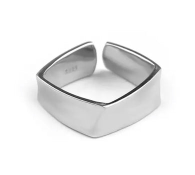 HEAVY METAL COLLECTION - Square 92.5 Silver Ring - HM053S