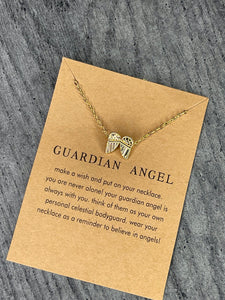 CHARMED COLLECTION - Guardian Angel Necklace in Gold