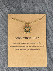 CHARMED COLLECTION - Good Vibes Only Necklace in Gold