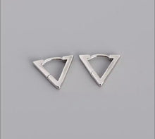 HEAVY METAL COLLECTION - Triangle Hugger Earrings in Silver - HM102S