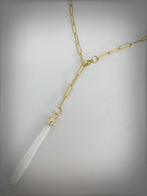RAW COLLECTION - Selenite Stone on Gold Link Chain (Adjustable)