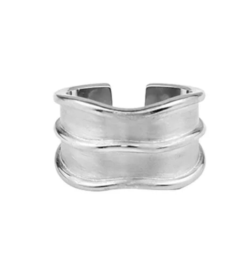 HEAVY METAL COLLECTION - 3 Line 92.5 Silver Ring