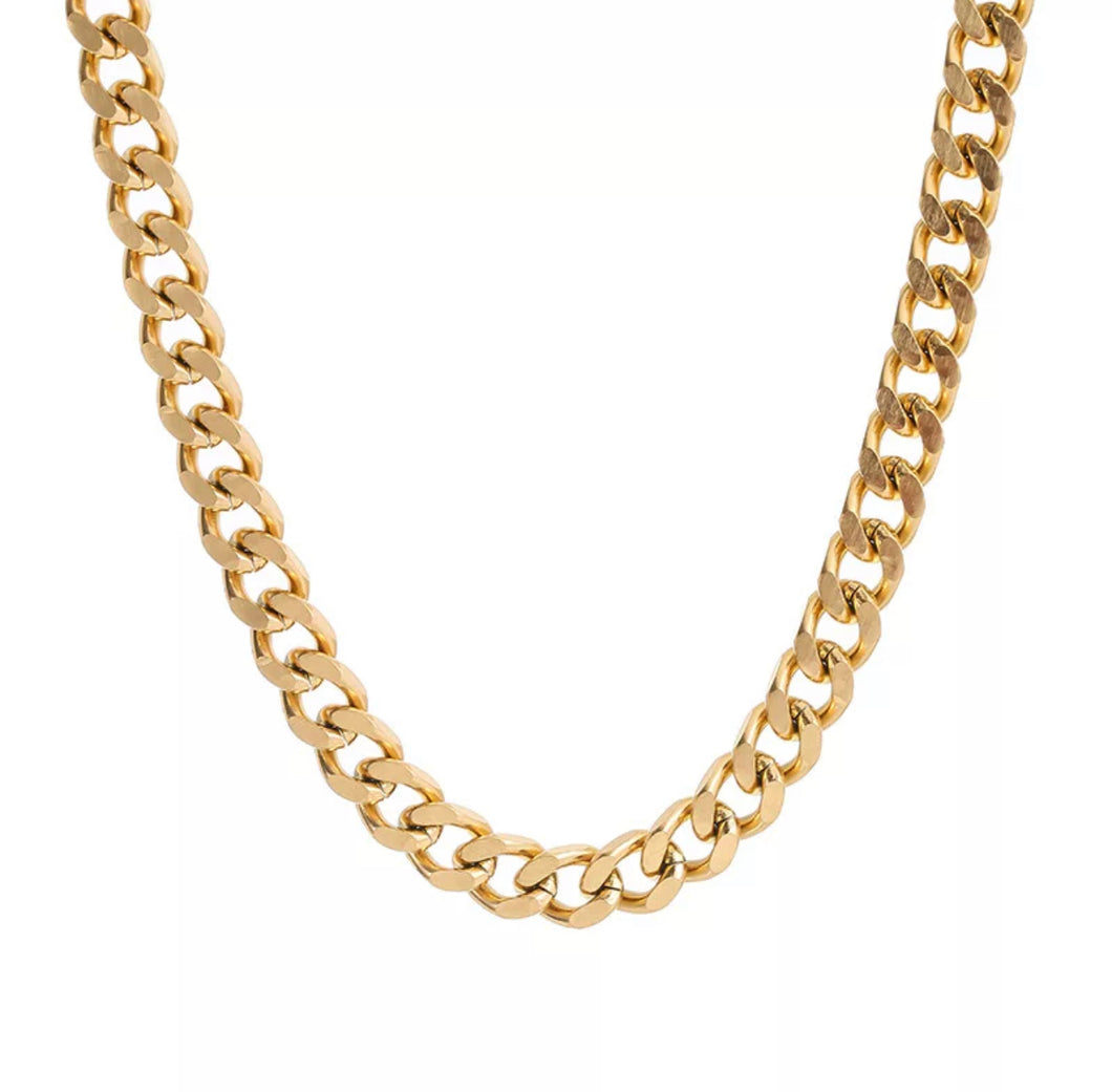 HEAVY METAL Cuban Chain Necklace in Gold - HM025
