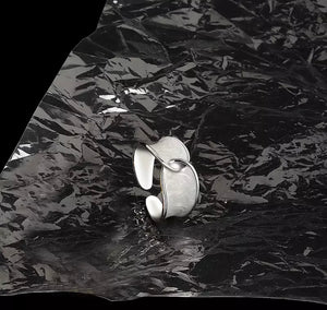HEAVY METAL COLLECTION - White Enamel Ring in Silver - HM085S