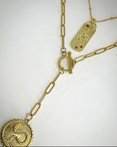 ENLIGHT Snake Drop Necklace in Gold - EC003