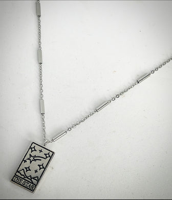 ENLIGHT Silver Star Tarot Card Necklace