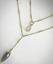 RAW Agate Teardrop Necklace in Gold - RA012