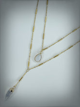 RAW Opalite Teardrop Necklace in Gold - RA012