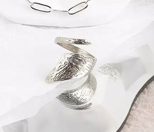 HEAVY METAL COLLECTION - Wrapped Spike Ring in Silver - HM086S