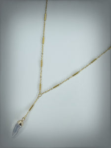 RAW Opalite Drop Necklace in Gold - RA034