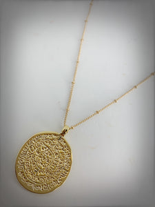 SACRED COIN COLLECTION - Long Sacred Coin Necklace in Gold - SC003G
