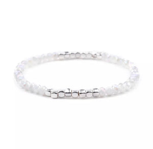 ENLIGHT COLLECTION - Crystal Czech Bead with Silver Bracelet - EC030