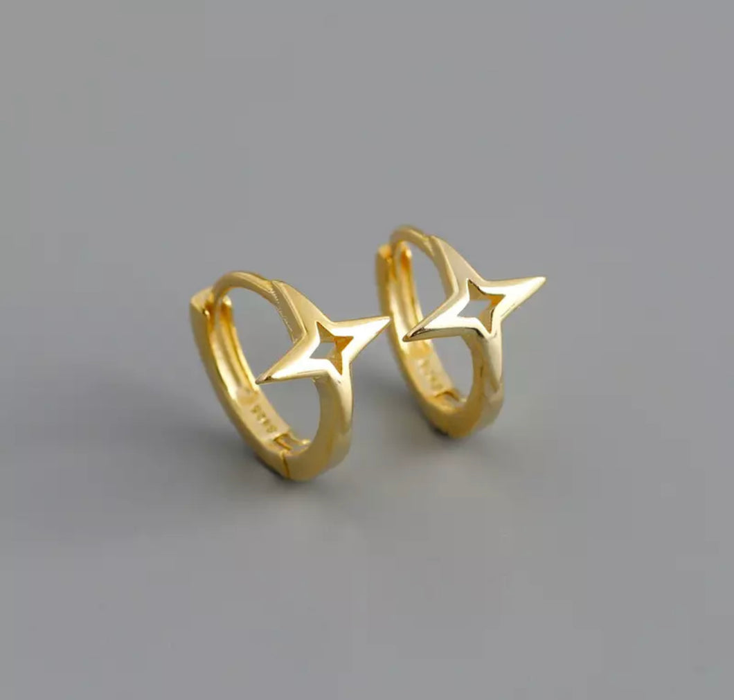 HEAVY METAL COLLECTION - Northstar Earrings in Gold - HM100G