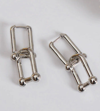 HEAVY METAL COLLECTION - Chain Link Earrings in Silver