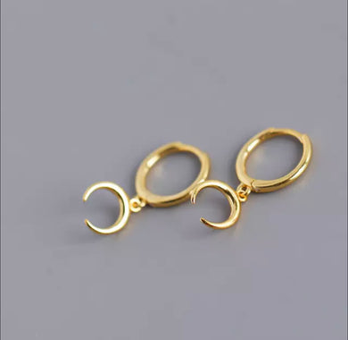 HEAVY METAL COLLECTION - Moon Earrings in Gold - HM074G