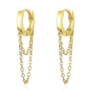 HEAVY METAL COLLECTION - Double Dangle Earrings in Gold - HM112G